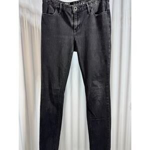Madewell Black Denim High-Rise 8” Skinny Stretch Jeans Women Size 29